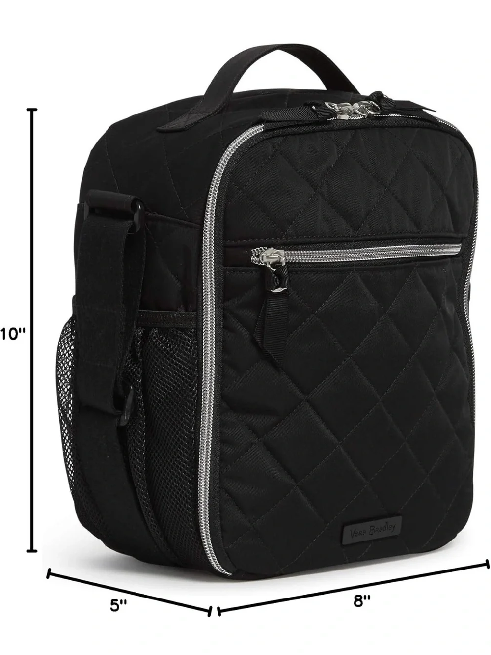 Vera Bradley Performance Twill Deluxe Lunch Bunch Lunch Bag Black shoulder Strap